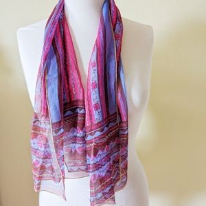 Vintage Vera Neumann Scarf Rectangular Semi-sheer